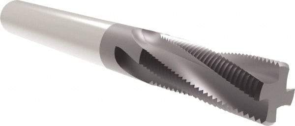 Allied Machine and Engineering - 3/8-16 UN, 0.285" Cutting Diam, 4 Flute, Solid Carbide Helical Flute Thread Mill - Internal/External Thread, 0.44" LOC, 3" OAL - Benchmark Tooling