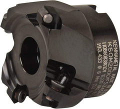 Kennametal - 2" Cut Diam, 3/4" Arbor Hole, 3.5mm Max Depth of Cut, 43° Indexable Chamfer & Angle Face Mill - 4 Inserts, OF.T 06L5... Insert, Right Hand Cut, 4 Flutes, Series KSOM Mini - Benchmark Tooling