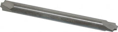 ProMax - 0.046" Radius, 3/16" Mill Diam, 2 Flute Solid Carbide Corner Rounding End Mill - Double End, Uncoated, 2" OAL, 3/16" Shank Diam - Benchmark Tooling