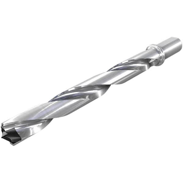 Iscar - 1.457 to 1.492" Diam, 1.5xD, 2.18" Max Drill Depth, 1-1/4" Shank Diam, 6.22" OAL, Replaceable Tip Drill - HFP-IQ Insert, 37 Seat Size, DFN Toolholder, Series ChamIOdrill - Benchmark Tooling