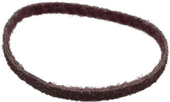 Brite Star - 1/2" Wide x 18" OAL, Aluminum Oxide Abrasive Belt - Aluminum Oxide, Medium, Nonwoven, Series SC-BS - Benchmark Tooling