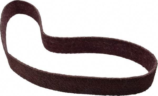 Brite Star - 2" Wide x 48" OAL, Aluminum Oxide Abrasive Belt - Aluminum Oxide, Medium, Nonwoven, Series SC-BS - Benchmark Tooling