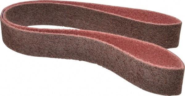 Brite Star - 2" Wide x 60" OAL, Aluminum Oxide Abrasive Belt - Aluminum Oxide, Medium, Nonwoven, Series SC-LS - Benchmark Tooling