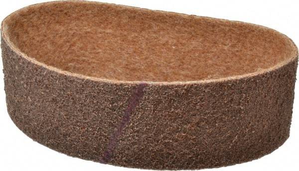 Brite Star - 3" Wide x 24" OAL, Aluminum Oxide Abrasive Belt - Aluminum Oxide, Coarse, Nonwoven, Series SC-BS - Benchmark Tooling