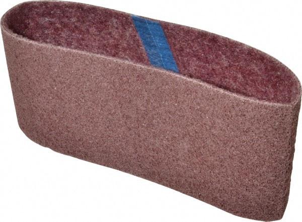 Brite Star - 4" Wide x 24" OAL, Aluminum Oxide Abrasive Belt - Aluminum Oxide, Medium, Nonwoven, Series SC-BS - Benchmark Tooling