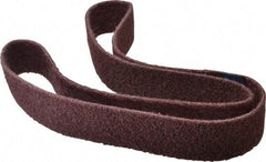 Brite Star - 2" Wide x 60" OAL, Aluminum Oxide Abrasive Belt - Aluminum Oxide, Medium, Nonwoven, Series SC-BS - Benchmark Tooling