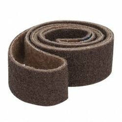 Brite Star - 2" Wide x 72" OAL, Aluminum Oxide Abrasive Belt - Aluminum Oxide, Coarse, Nonwoven, Series SC-BS - Benchmark Tooling