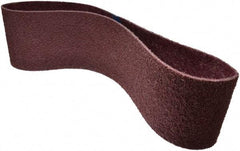 Brite Star - 6" Wide x 48" OAL, Aluminum Oxide Abrasive Belt - Aluminum Oxide, Medium, Nonwoven, Series SC-BS - Benchmark Tooling