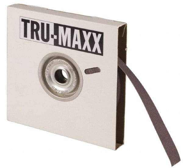 Tru-Maxx - 1" x 50 Yd 400 Grit Aluminum Oxide Cloth Roll - Super Fine Grade, J Weighted Backing - Benchmark Tooling