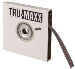 Tru-Maxx - 1" x 50 Yd 400 Grit Aluminum Oxide Cloth Roll - Super Fine Grade, J Weighted Backing - Benchmark Tooling
