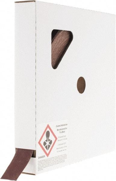 Tru-Maxx - 1" x 50 Yd 240 Grit Aluminum Oxide Cloth Roll - Very Fine Grade, J Weighted Backing - Benchmark Tooling