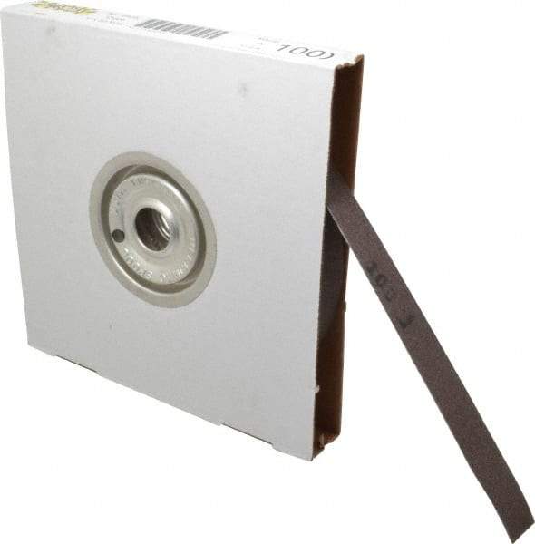 Tru-Maxx - 1" x 50 Yd 100 Grit Aluminum Oxide Cloth Roll - Fine Grade, J Weighted Backing - Benchmark Tooling