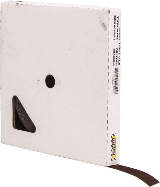 Tru-Maxx - 1" x 50 Yd 80 Grit Aluminum Oxide Cloth Roll - Medium Grade, J Weighted Backing - Benchmark Tooling