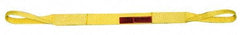 Lift-All - 4' Long x 4" Wide, 4,800 Lb Vertical Capacity, 1 Ply, Nylon Web Sling - 3,800 Lb Choker Capacity, Yellow - Benchmark Tooling