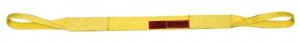 Lift-All - 8' Long x 6" Wide, 1 Ply, Nylon Web Sling - 5,800 Lb Choker Capacity, Yellow - Benchmark Tooling