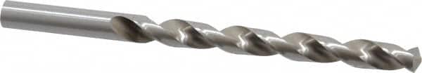 Interstate - 5/16" 140° High Speed Steel Jobber Drill - Bright Finish, Right Hand Cut, Spiral Flute, Straight Shank, 4-1/2" OAL, Standard Point - Benchmark Tooling