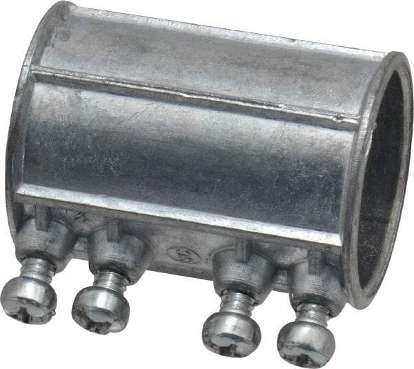 Thomas & Betts - 1-1/4" Trade, Die Cast Zinc Set Screw EMT Conduit Coupling - Noninsulated - Benchmark Tooling