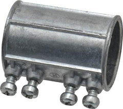 Thomas & Betts - 1-1/4" Trade, Die Cast Zinc Set Screw EMT Conduit Coupling - Noninsulated - Benchmark Tooling