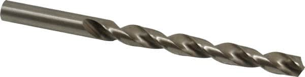 Interstate - Letter O 140° High Speed Steel Jobber Drill - Bright Finish, Right Hand Cut, Spiral Flute, Straight Shank, 4-1/2" OAL, Standard Point - Benchmark Tooling
