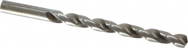 Interstate - Letter Q 140° High Speed Steel Jobber Drill - Bright Finish, Right Hand Cut, Spiral Flute, Straight Shank, 4-3/4" OAL, Standard Point - Benchmark Tooling