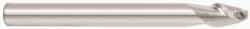 Accupro - 5/16" Diam, 1-1/4" LOC, 2 Flute Solid Carbide Ball End Mill - Uncoated, Single End, 3" OAL, 5/16" Shank Diam, Spiral Flute - Benchmark Tooling