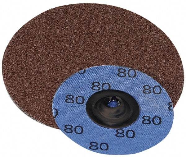 Superior Abrasives - 1-1/2" Disc Diam, 120 Grit, Aluminum Oxide Quick Change Disc - Type S Attaching System, Coated, Fine Grade - Benchmark Tooling