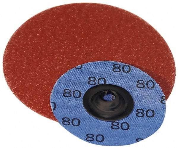 Superior Abrasives - 2" Disc Diam, 60 Grit, Aluminum Oxide Quick Change Disc - Type S Attaching System, Coated, Medium Grade - Benchmark Tooling