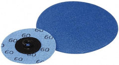 Superior Abrasives - 3" Disc Diam, 120 Grit, Zirconia Alumina Quick Change Disc - Type S Attaching System, Coated, Fine Grade - Benchmark Tooling