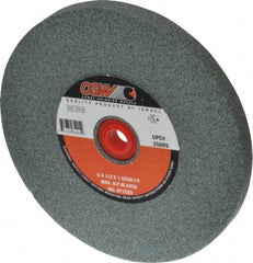 Camel Grinding Wheels - 60 Grit Silicon Carbide Bench & Pedestal Grinding Wheel - 6" Diam x 1" Hole x 1/2" Thick, 4456 Max RPM, I Hardness, Medium Grade , Vitrified Bond - Benchmark Tooling
