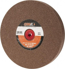 Camel Grinding Wheels - 60 Grit Aluminum Oxide Bench & Pedestal Grinding Wheel - 8" Diam x 1-1/4" Hole x 1" Thick, 3600 Max RPM, M Hardness, Medium Grade , Vitrified Bond - Benchmark Tooling