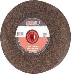 Camel Grinding Wheels - 46 Grit Aluminum Oxide Bench & Pedestal Grinding Wheel - 6" Diam x 1" Hole x 1" Thick, 4456 Max RPM, M Hardness, Coarse Grade , Vitrified Bond - Benchmark Tooling