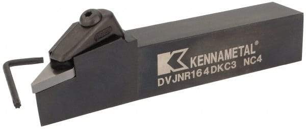 Kennametal - DVJN, Right Hand Cut, 1" Shank Height x 1" Shank Width, Negative Rake Indexable Turning Toolholder - 6" OAL, VN.. 432 Insert Compatibility, Series Kenclamp - Benchmark Tooling