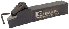 Kennametal - DVJN, Right Hand Cut, 1" Shank Height x 1" Shank Width, Negative Rake Indexable Turning Toolholder - 6" OAL, VN.. 432 Insert Compatibility, Series Kenclamp - Benchmark Tooling
