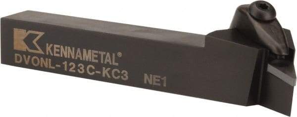Kennametal - DVON, Left Hand Cut, 17.5° Lead Angle, 3/4" Shank Height x 3/4" Shank Width, Negative Rake Indexable Turning Toolholder - 5" OAL, VN..33. Insert Compatibility, Series Kenclamp - Benchmark Tooling