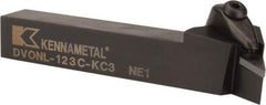 Kennametal - DVON, Left Hand Cut, 17.5° Lead Angle, 3/4" Shank Height x 3/4" Shank Width, Negative Rake Indexable Turning Toolholder - 5" OAL, VN..33. Insert Compatibility, Series Kenclamp - Benchmark Tooling
