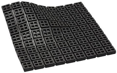 Mason Ind. - 4" Long x 4" Wide x 3/4" Thick, Neoprene, Machinery Leveling Pad & Mat - 720 Lb Max Load, Black - Benchmark Tooling