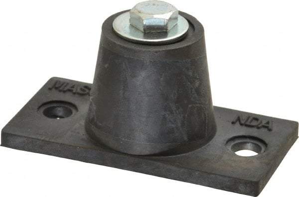 Mason Ind. - 5/16-18 Bolt Thread, 3-3/16" Long x 1-5/8" Wide x 1-1/2" High Stud Mount Leveling Pad & Mount - 75 Max Lb Capacity, 1-1/4" Base Diam - Benchmark Tooling