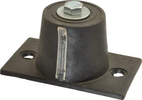 Mason Ind. - 1/2-13 Bolt Thread, 5-1/2" Long x 3-5/16" Wide x 2-3/4" High Stud Mount Leveling Pad & Mount - 750 Max Lb Capacity, 2-9/16" Base Diam - Benchmark Tooling