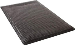 Wearwell - 5 Ft. Long x 3 Ft. Wide x 9/16 Inch Thick, Vinyl Diamond Plate Surface Pattern, Electrically Conductive Antistatic Matting - 1 x 106 to 8 x 106 Ohm Surface to Surface, 5 x 105 to 1 x 107 Ohm Surface to Ground Resistivity, Black - Benchmark Tooling