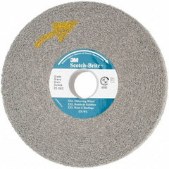 3M - 6" Diam, 1" Face Width, 1" Center Hole, Medium Grade, Silicon Carbide Deburring Wheel - Convolute, Hard Density 8 Grade, 6,000 RPM - Benchmark Tooling