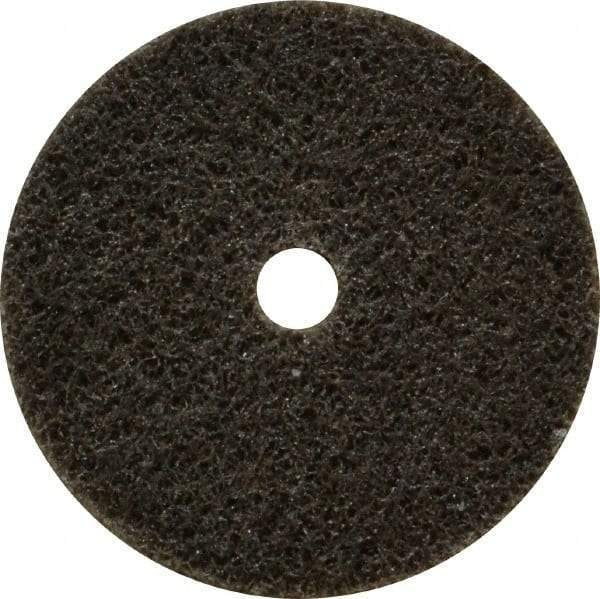3M - 1-1/2" Diam, 1/8" Face Width, 3/16" Center Hole, Medium Grade, Aluminum Oxide Deburring Wheel - Unitized, Hard Density 6 Grade, 30,100 RPM - Benchmark Tooling