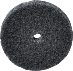 3M - 1-1/2" Diam, 1/4" Face Width, 3/16" Center Hole, Fine Grade, Silicon Carbide Deburring Wheel - Unitized, Soft Density 2 Grade, 20,100 RPM - Benchmark Tooling