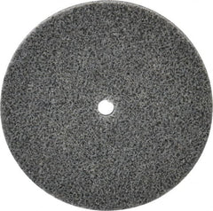 3M - 3" Diam, 1/4" Face Width, 1/4" Center Hole, Medium Grade, Aluminum Oxide Deburring Wheel - Unitized, Soft Density 2 Grade, 12,100 RPM - Benchmark Tooling