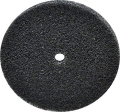 3M - 3" Diam, 1/4" Face Width, 1/4" Center Hole, Fine Grade, Silicon Carbide Deburring Wheel - Unitized, Soft Density 2 Grade, 12,100 RPM - Benchmark Tooling