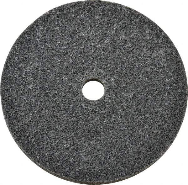 3M - 3" Diam, 1/4" Face Width, 3/8" Center Hole, Fine Grade, Silicon Carbide Deburring Wheel - Unitized, Hard Density 6 Grade, 18,100 RPM - Benchmark Tooling