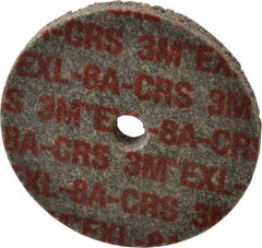 3M - 3" Diam, 1/4" Face Width, 3/8" Center Hole, Coarse Grade, Aluminum Oxide Deburring Wheel - Unitized, Hard Density 8 Grade, 18,100 RPM - Benchmark Tooling