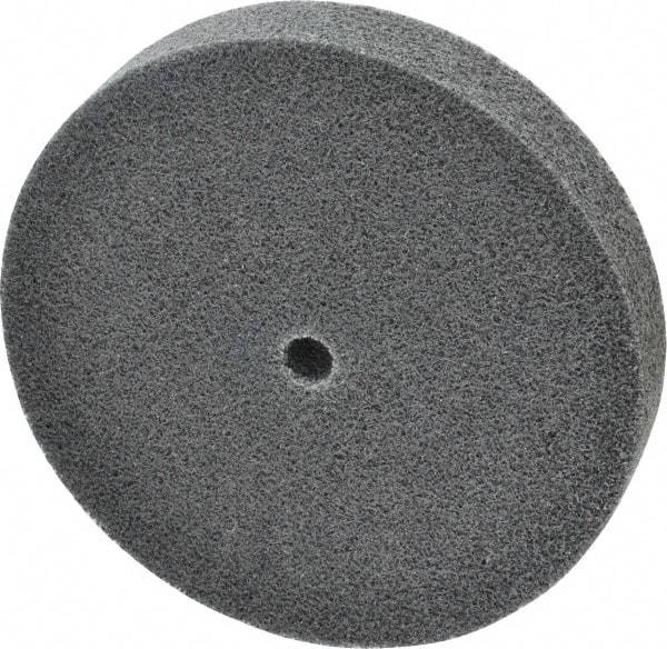 3M - 6" Diam, 1" Face Width, 1/2" Center Hole, Fine Grade, Silicon Carbide Deburring Wheel - Unitized, Soft Density 2 Grade, 5,000 RPM - Benchmark Tooling