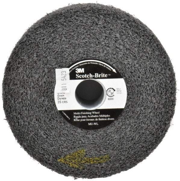 3M - 6" Diam, 2" Face Width, 1" Center Hole, Coarse Grade, Silicon Carbide Deburring Wheel - Convolute, Soft Density 2 Grade, 6,000 RPM - Benchmark Tooling