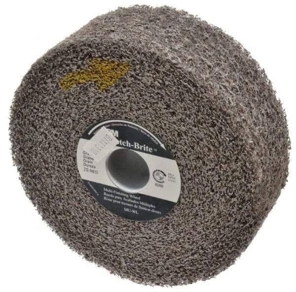 3M - 6" Diam, 2" Face Width, 1" Center Hole, Medium Grade, Silicon Carbide Deburring Wheel - Convolute, Soft Density 2 Grade, 6,000 RPM - Benchmark Tooling