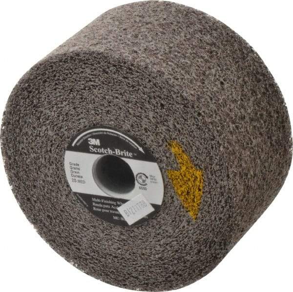 3M - 6" Diam, 3" Face Width, 1" Center Hole, Medium Grade, Silicon Carbide Deburring Wheel - Convolute, Soft Density 2 Grade, 6,000 RPM - Benchmark Tooling